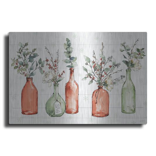 Luxe Metal Art 'Modern Farmhouse I Christmas' by Anne Tavoletti, Metal Wall Art