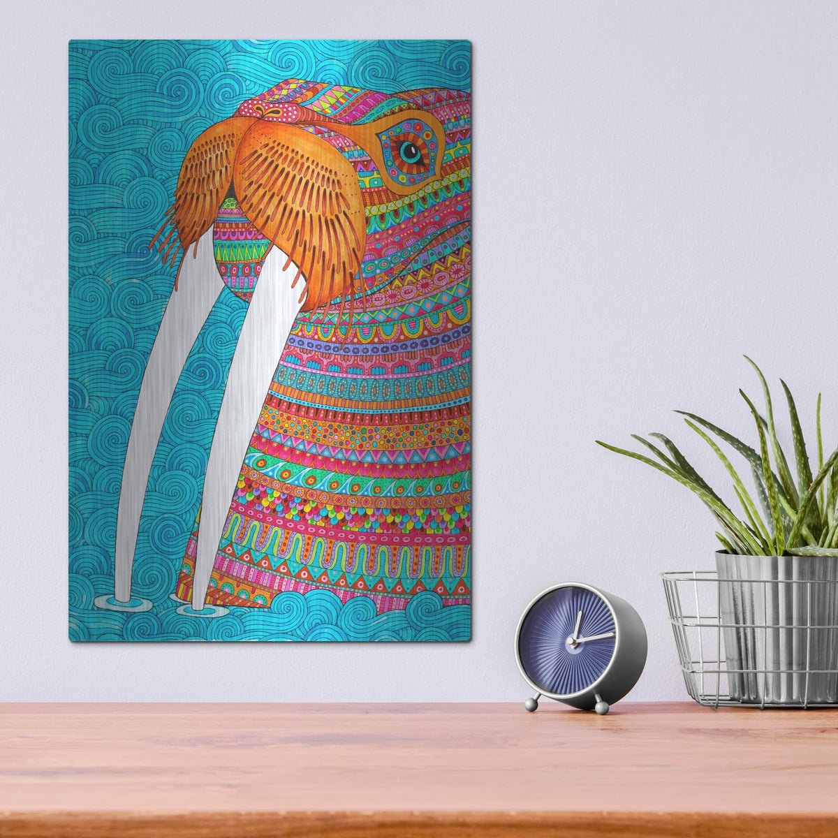 'Animals 21' by Hello Angel – Metal Wall Art, 12x16 room view