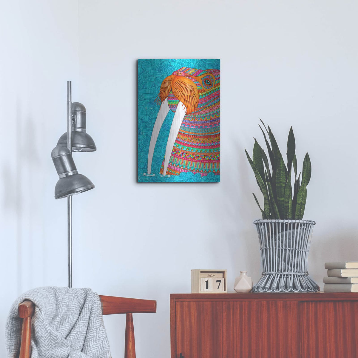 'Animals 21' by Hello Angel – Metal Wall Art, 16x24 room view