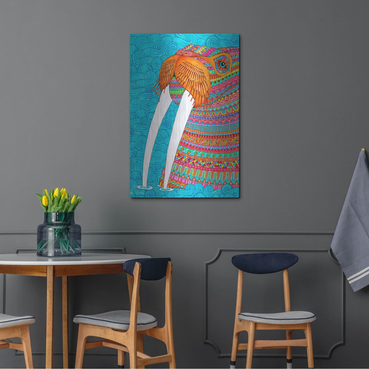 'Animals 21' by Hello Angel – Metal Wall Art, 24x36 room view