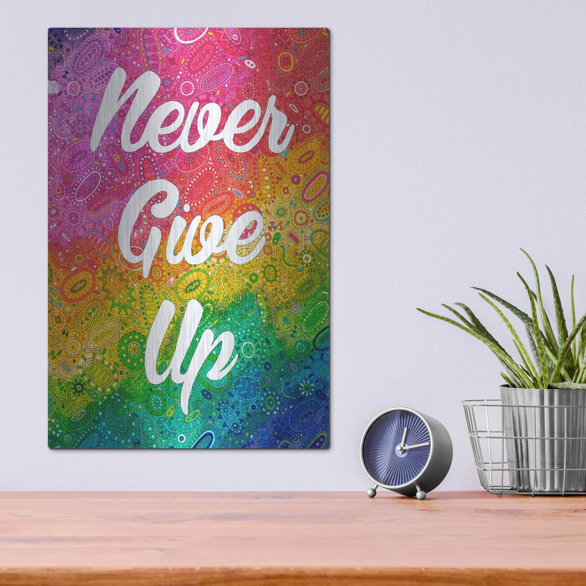 'Inspirational Quotes 17' by Hello Angel – Metal Wall Art, 12x16 room view