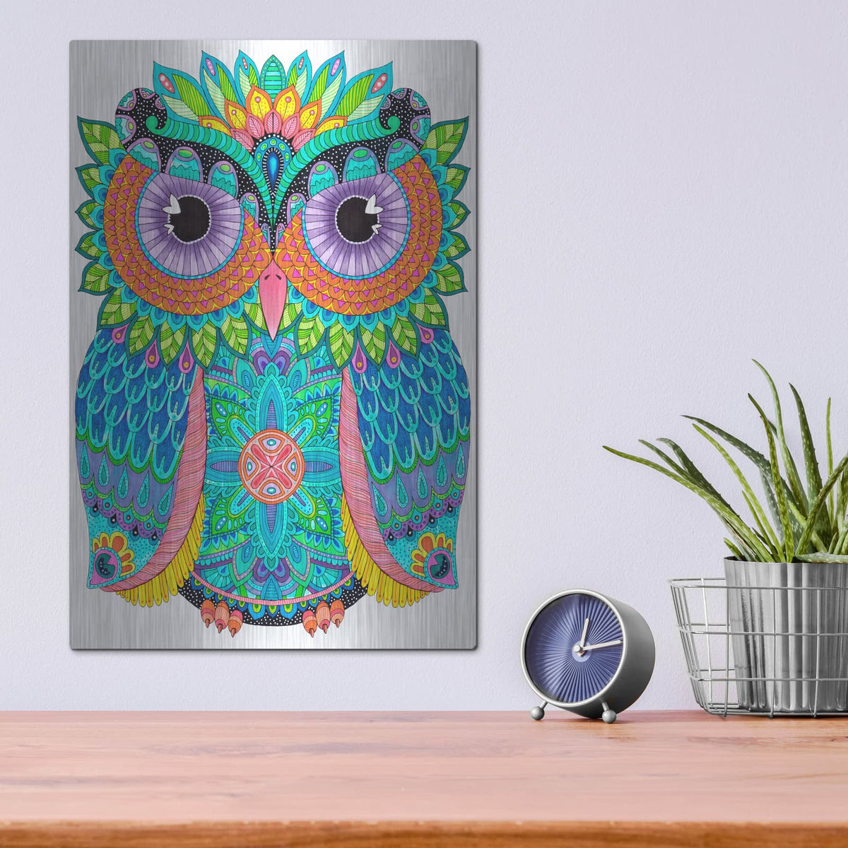 'Night Owls 25' by Hello Angel – Metal Wall Art, 12x16 room view