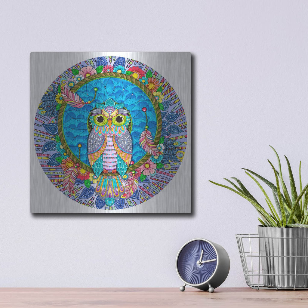 'Night Owls 21' by Hello Angel – Metal Wall Art, 12x12 room view