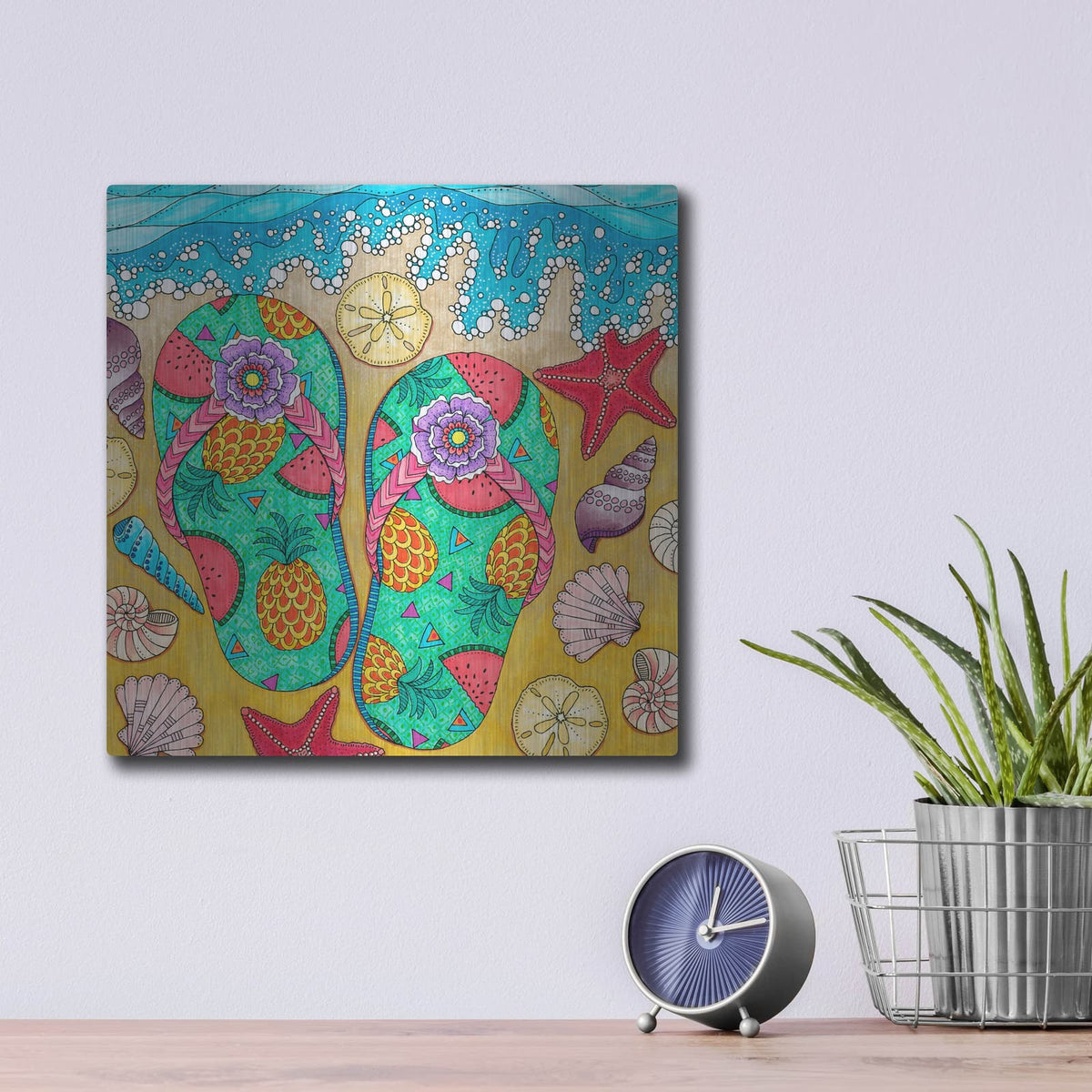 'Tropical Paradise 2' by Hello Angel – Metal Wall Art, 12x12 room view
