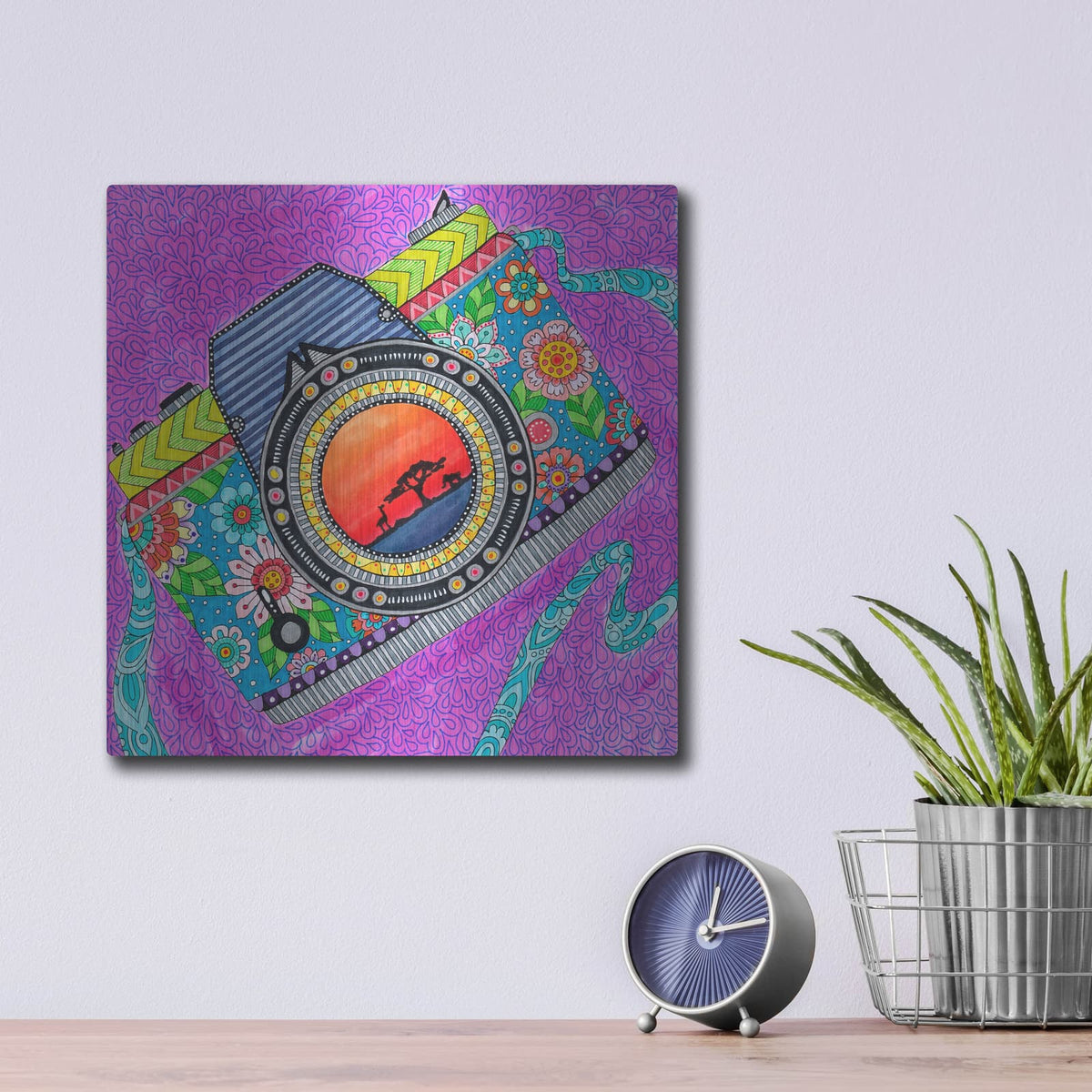 'Jungle Safari 7' by Hello Angel – Metal Wall Art, 12x12 room view