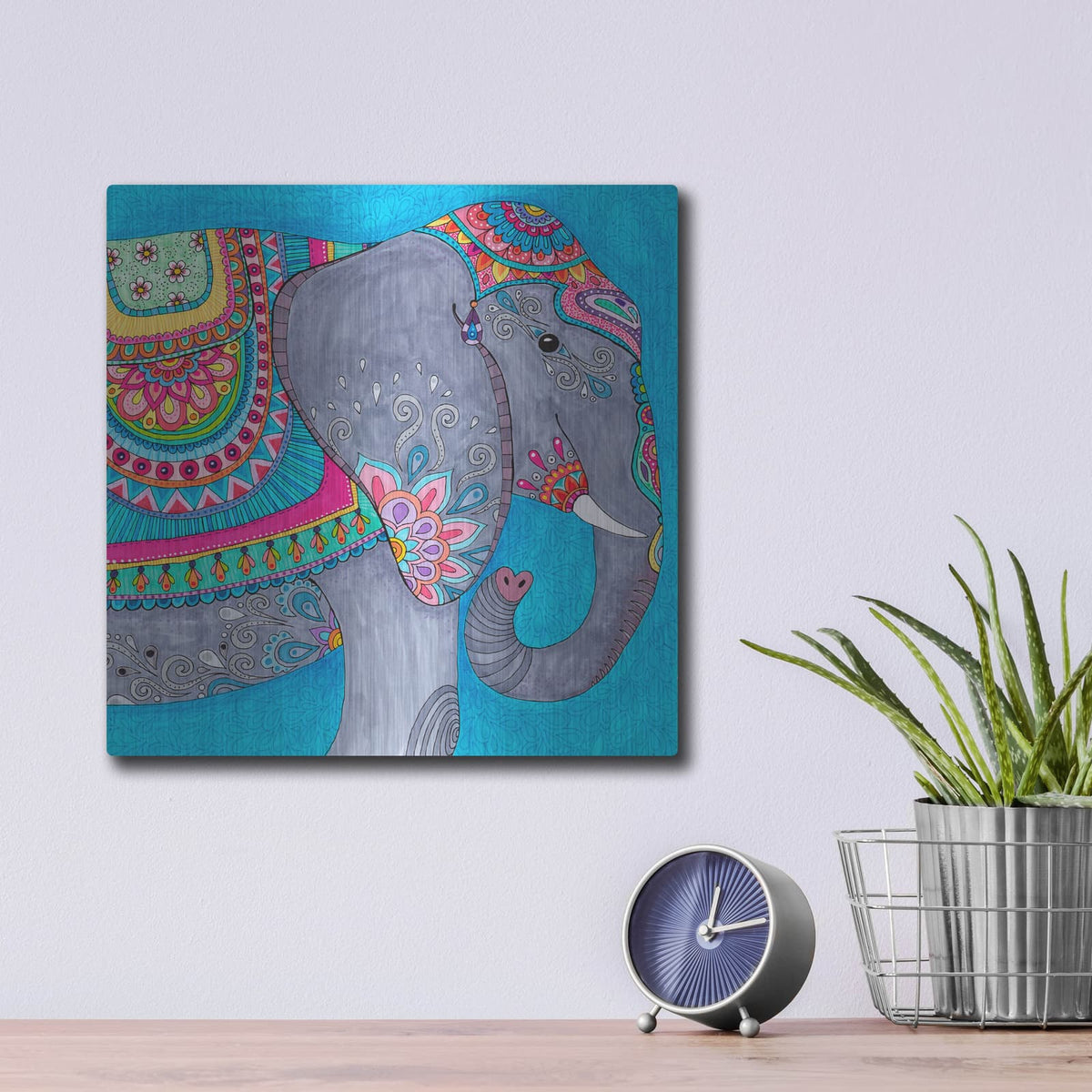 'Jungle Safari 9' by Hello Angel – Metal Wall Art, 12x12 room view