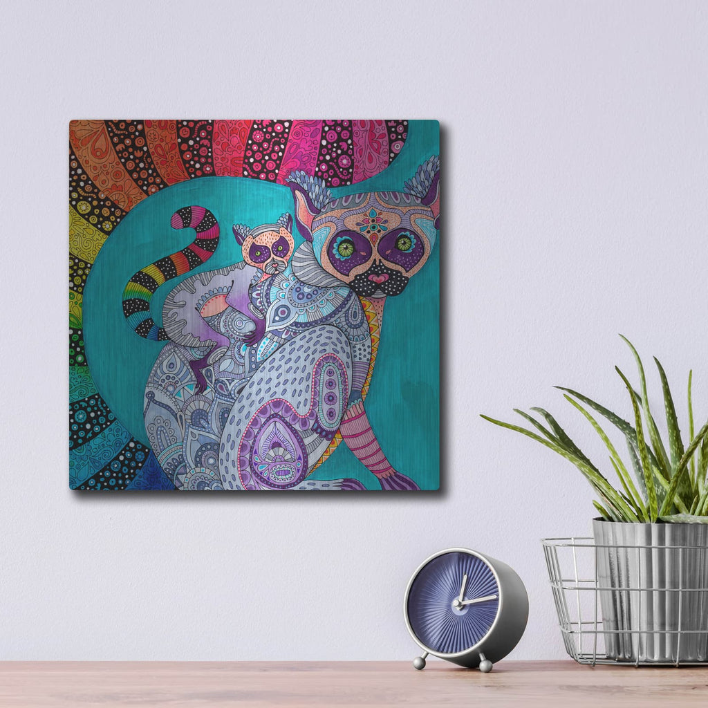 'Jungle Safari 13' by Hello Angel – Metal Wall Art, 12x12 room view
