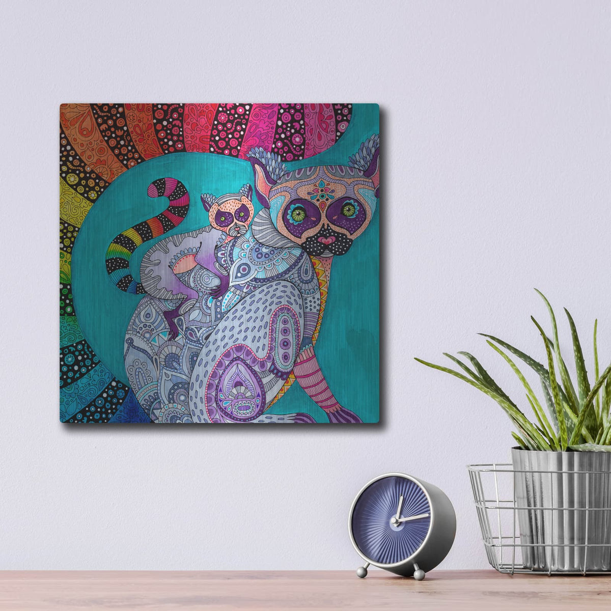 'Jungle Safari 13' by Hello Angel – Metal Wall Art, 12x12 room view
