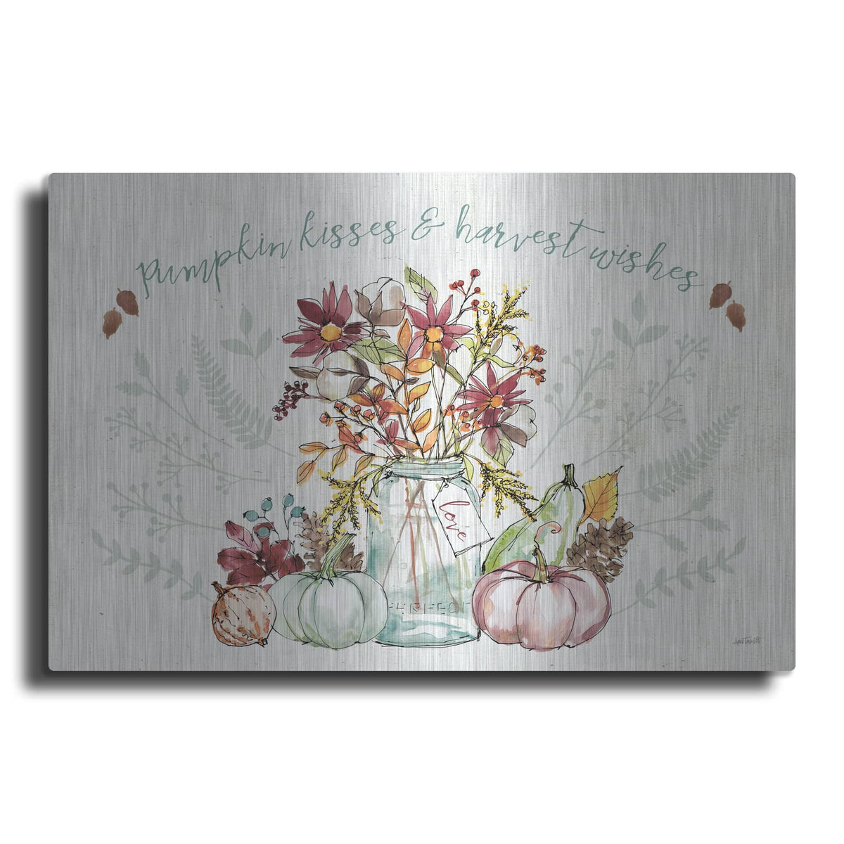 'Festive Foliage I' by Anne Tavoletti – Metal Wall Art