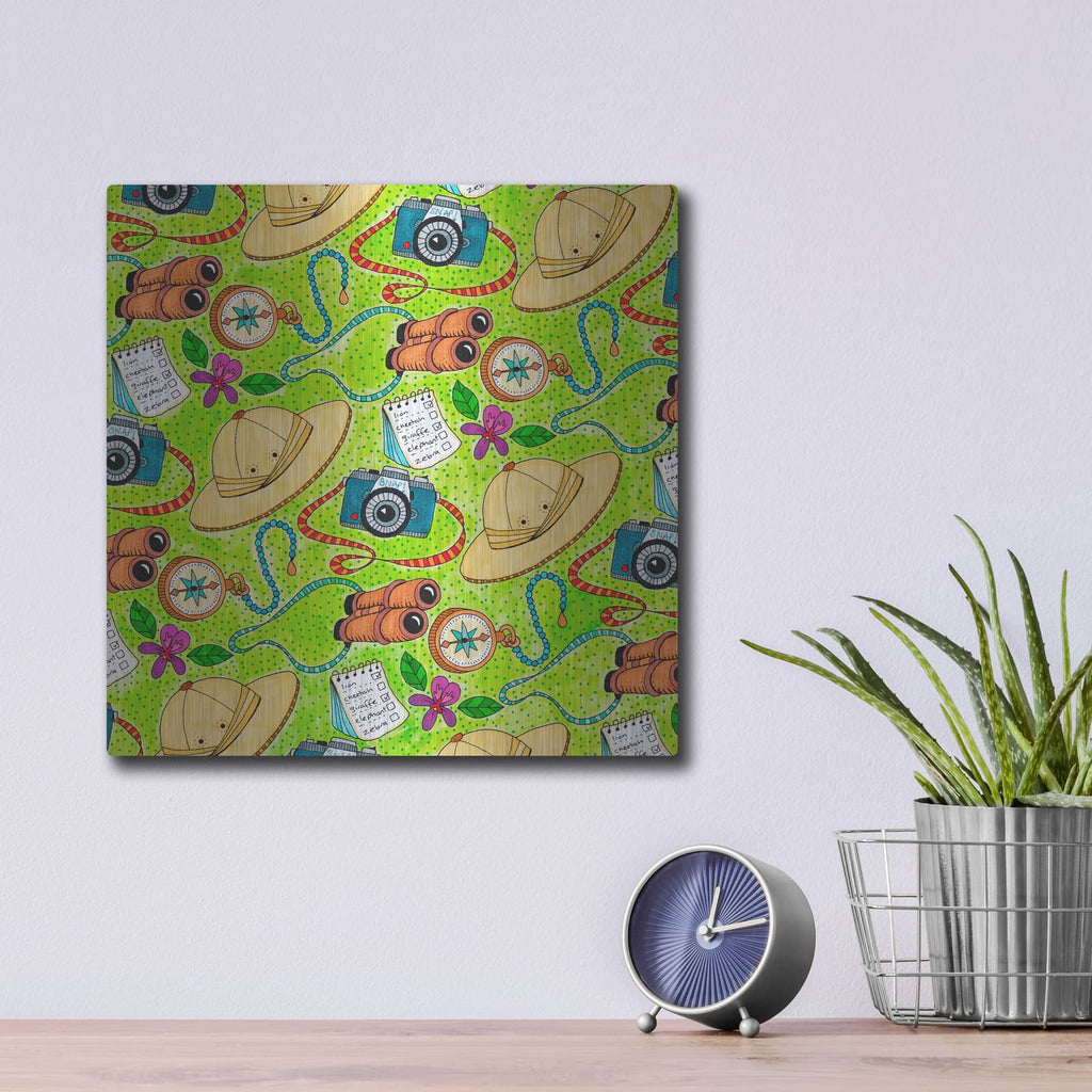 'Jungle Safari 17' by Hello Angel – Metal Wall Art, 12x12 room view