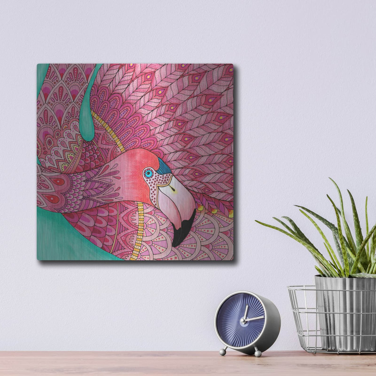 'Tropical Paradise 33' by Hello Angel – Metal Wall Art, 12x12 room view