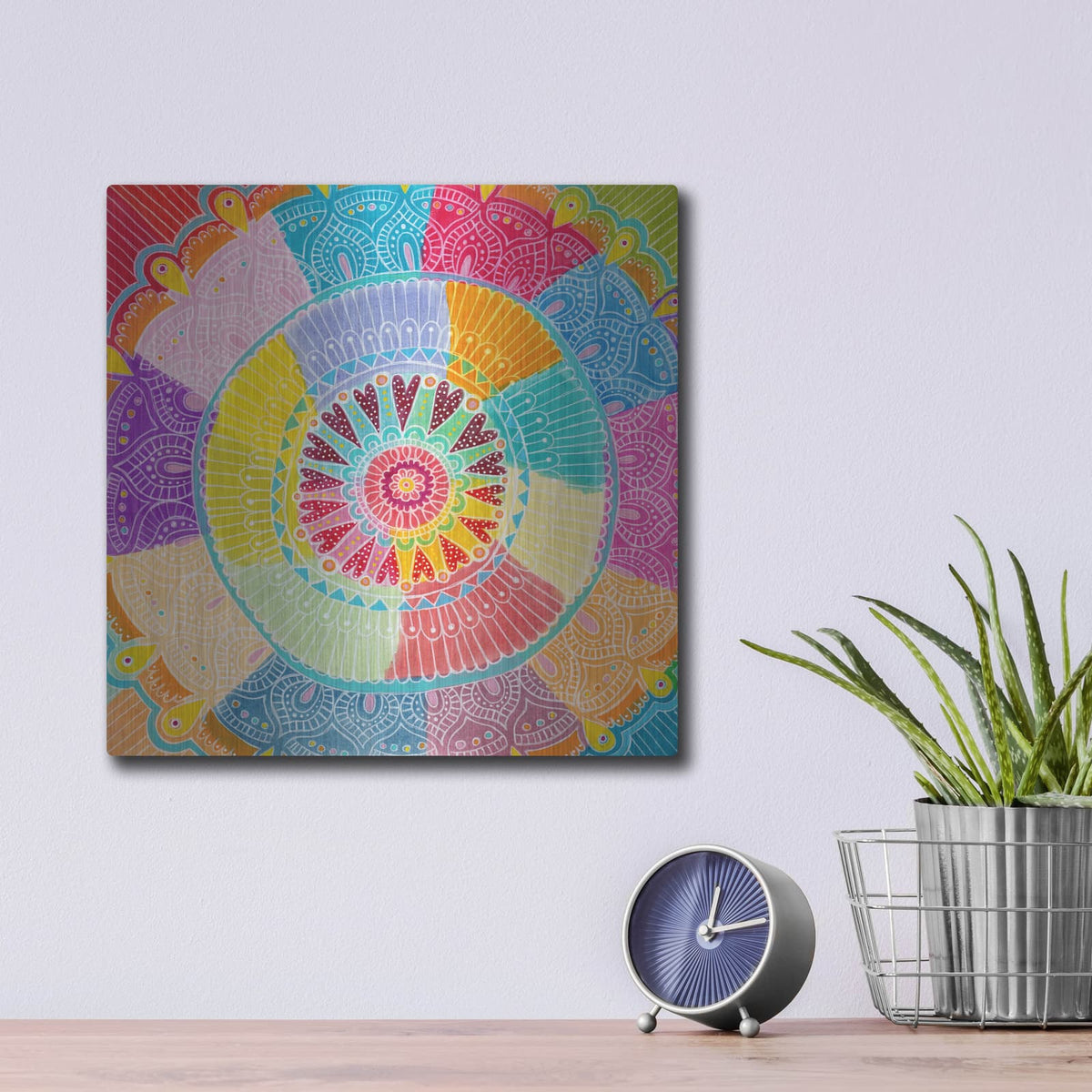 'Fairground' by Hello Angel – Metal Wall Art, 12x12 room view