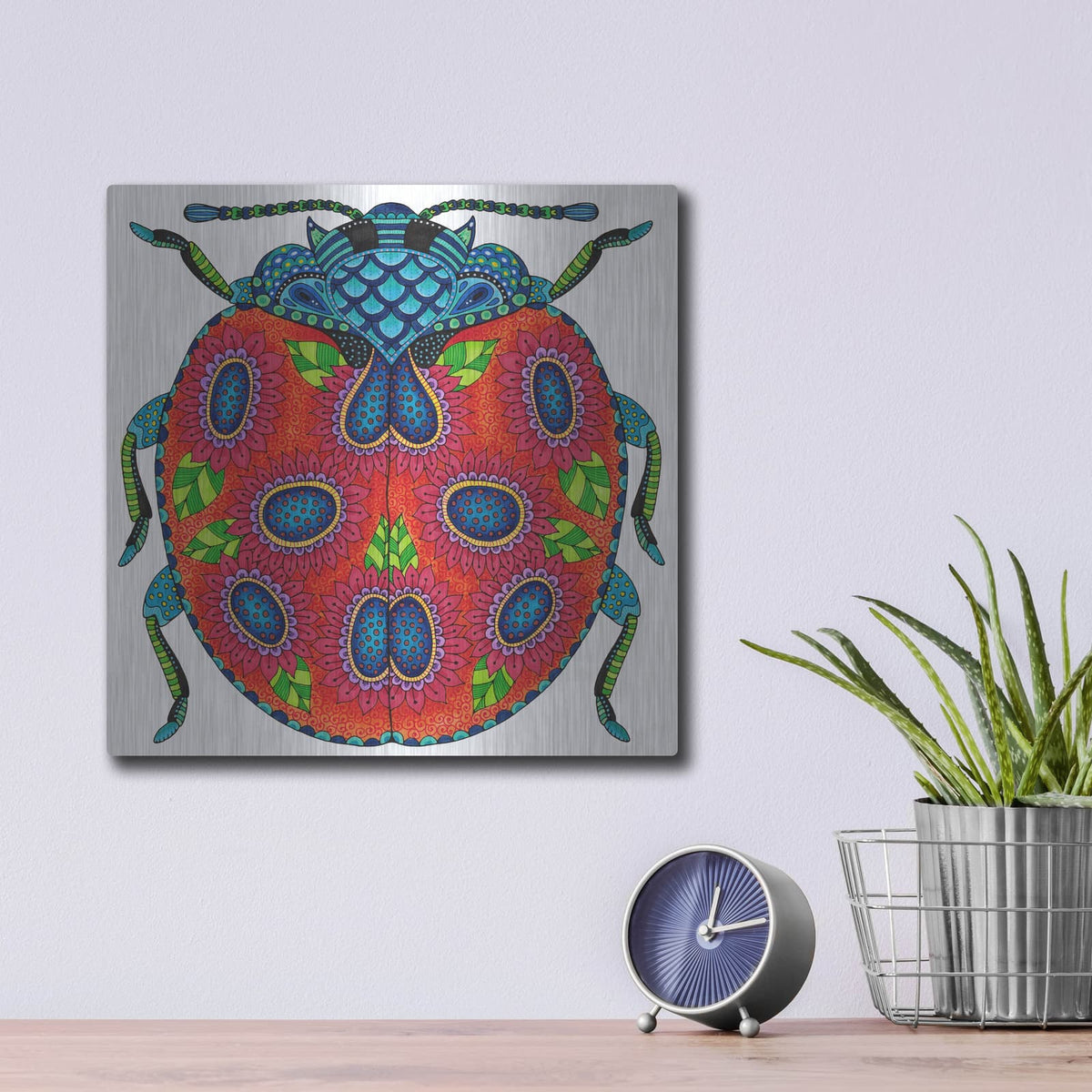 'Winged Things 4' by Hello Angel – Metal Wall Art, 12x12 room view