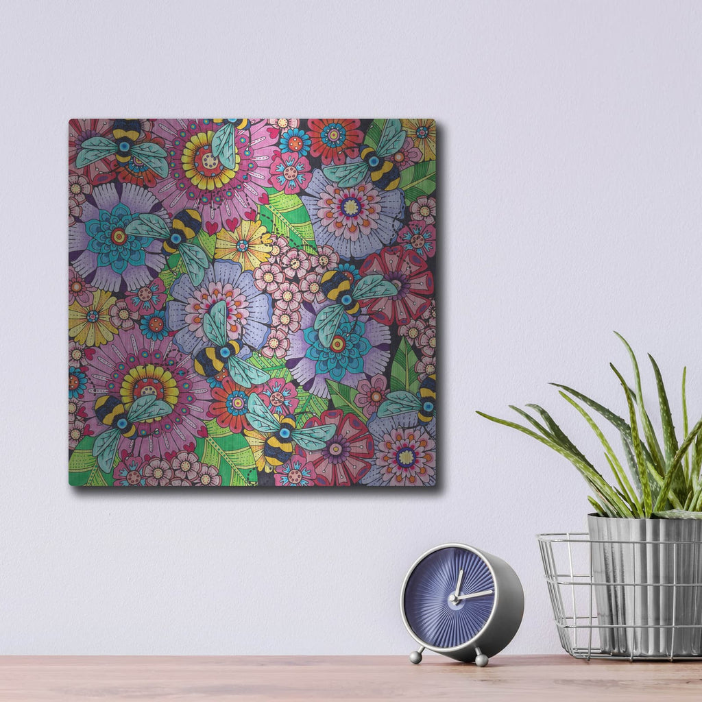 'Winged Things 24' by Hello Angel – Metal Wall Art, 12x12 room view