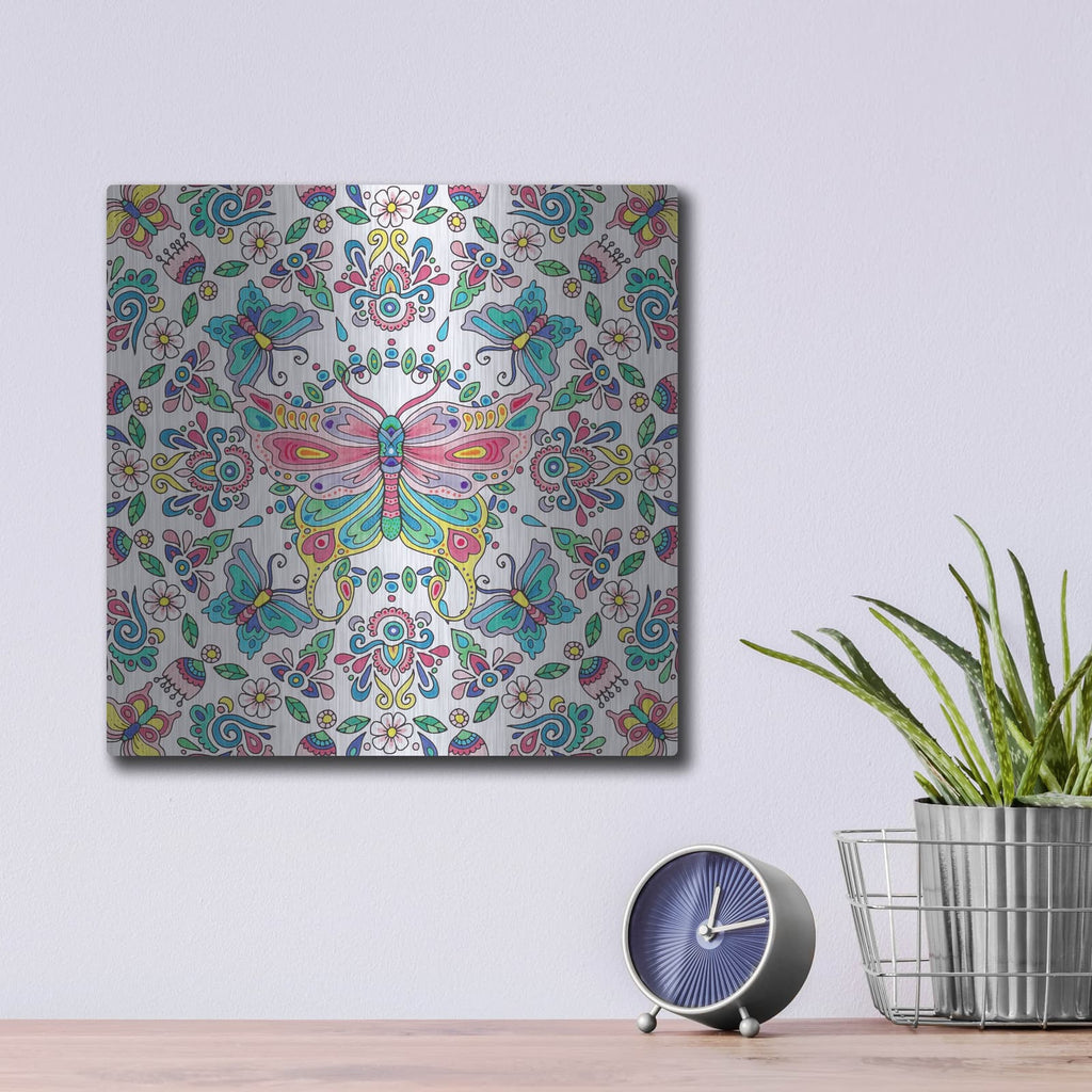 'Winged Things 1' by Hello Angel – Metal Wall Art, 12x12 room view