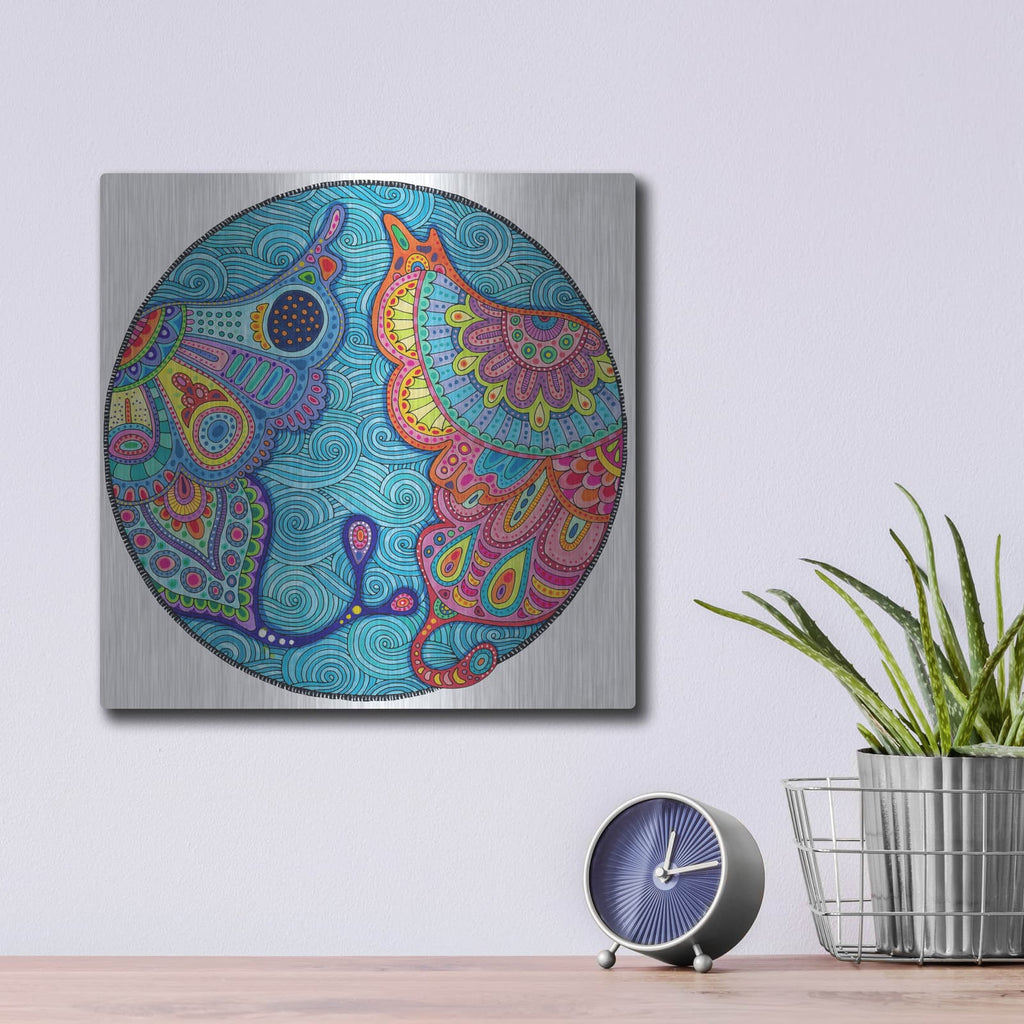 'Winged Things 26' by Hello Angel – Metal Wall Art, 12x12 room view