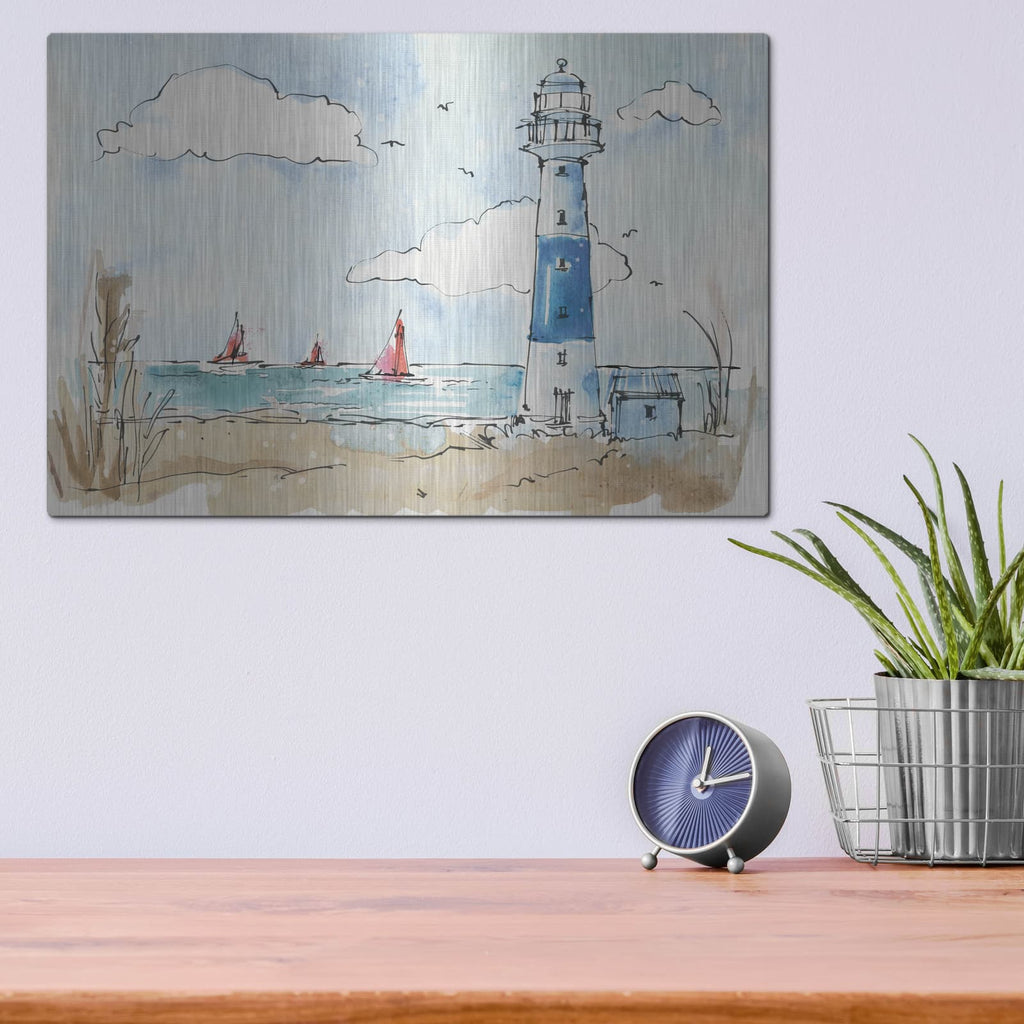 'Coastal Life II' by Anne Tavoletti – Metal Wall Art, 16x12 room view
