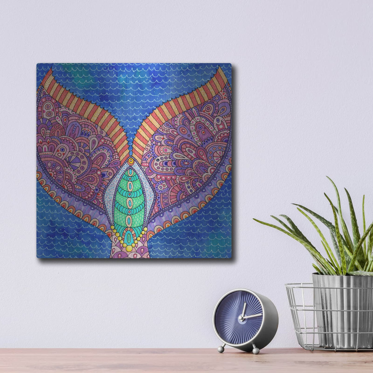 'I Believe 27' by Hello Angel – Metal Wall Art, 12x12 room view