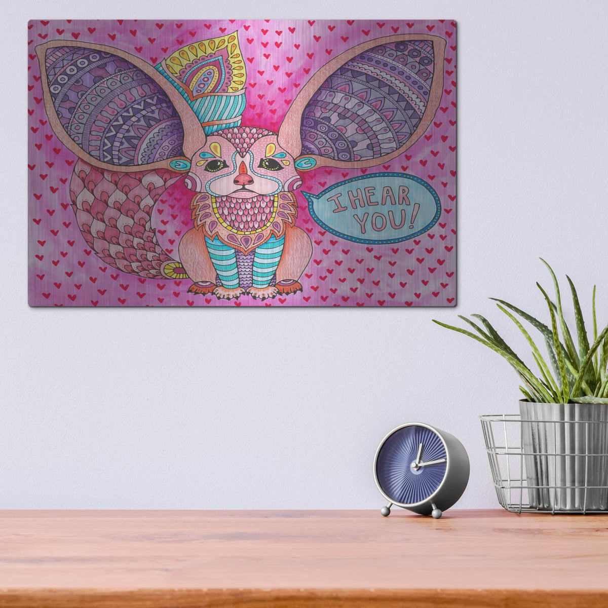 'Irresistible Animals 16' by Hello Angel – Metal Wall Art, 16x12 room view