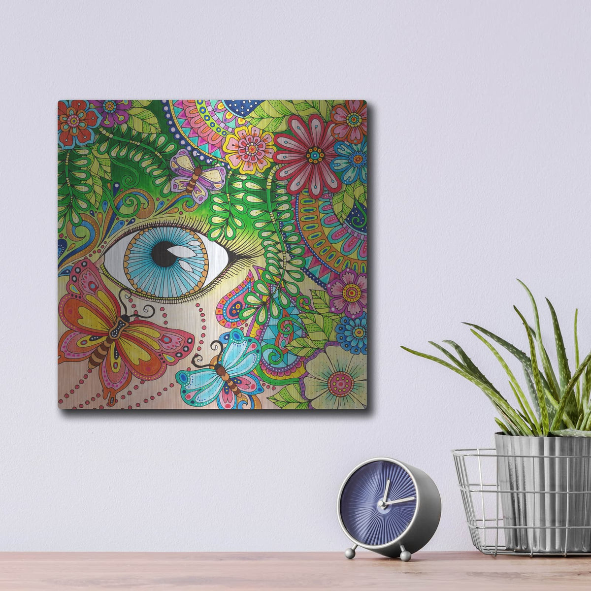 'Nature Loves 17' by Hello Angel – Metal Wall Art, 12x12 room view