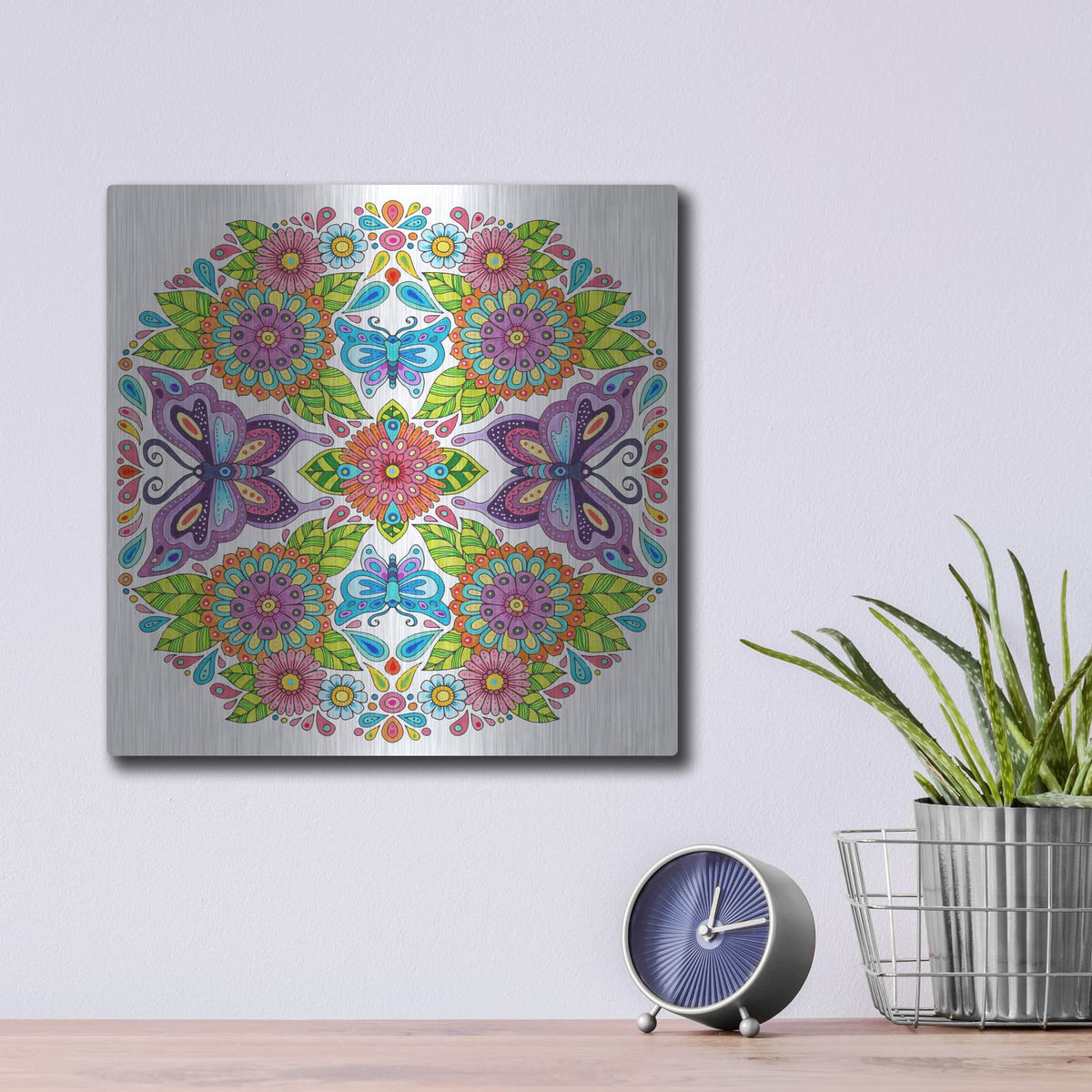 'Nature Loves 27' by Hello Angel – Metal Wall Art, 12x12 room view