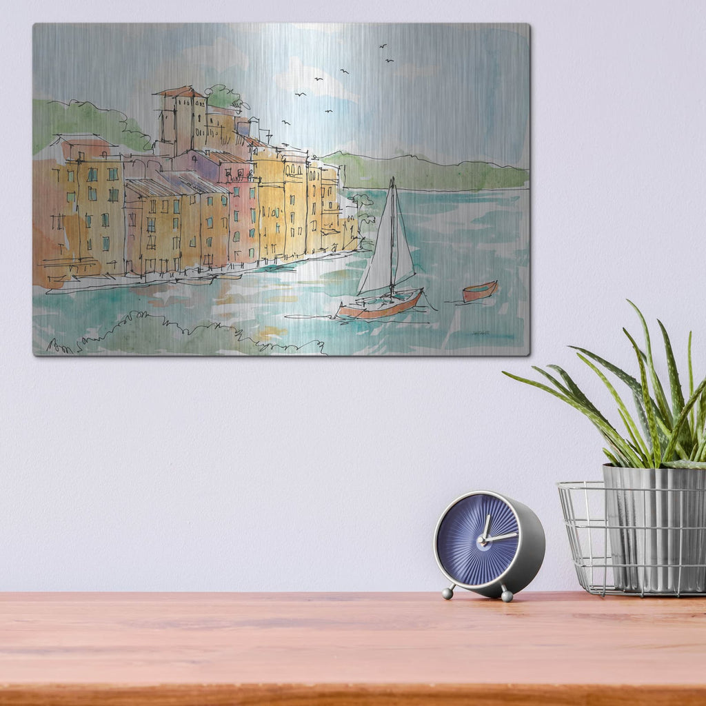 'Portofino II' by Anne Tavoletti – Metal Wall Art, 16x12 room view