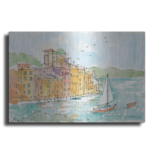 Luxe Metal Art 'Portofino II' by Anne Tavoletti, Metal Wall Art