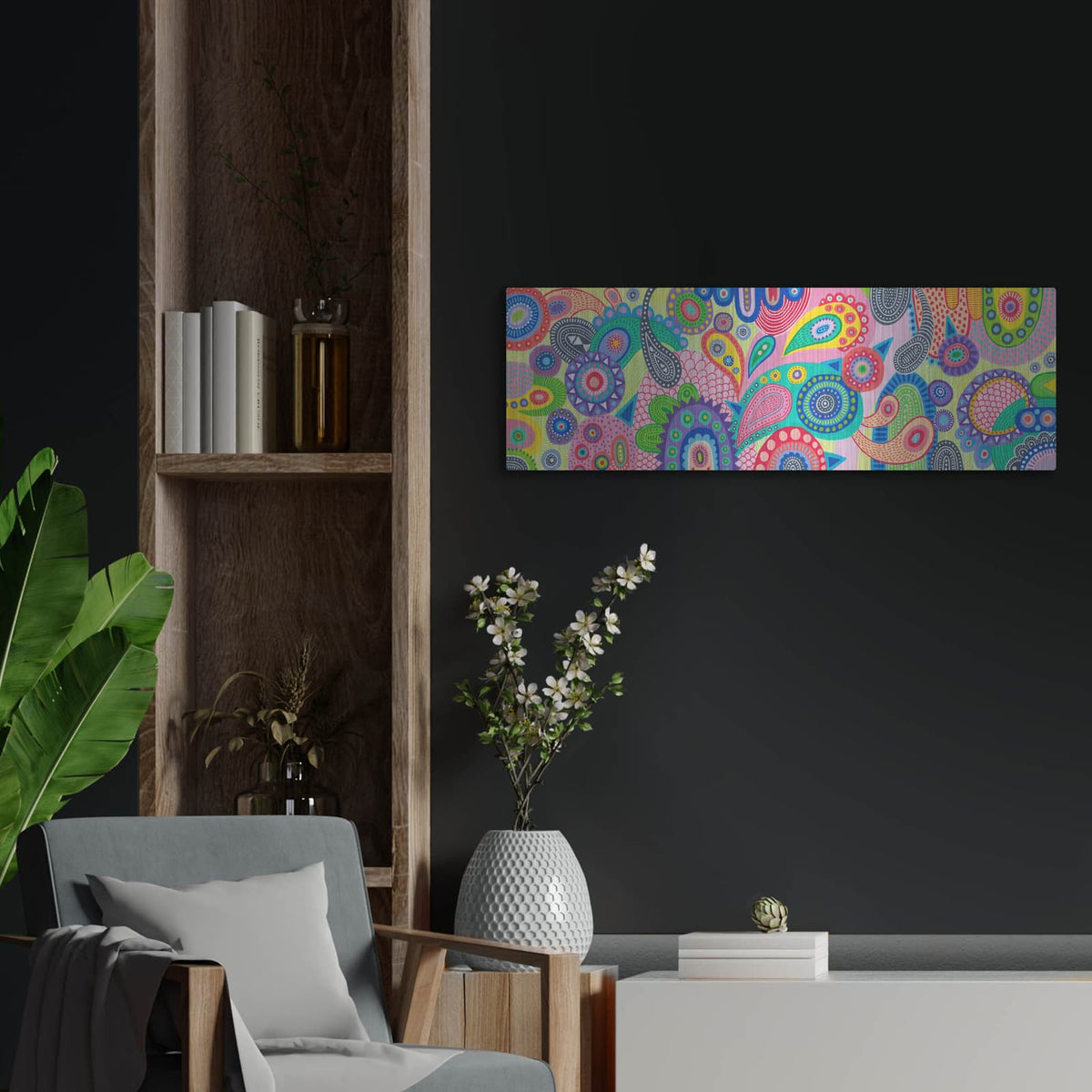 'Summer Pinata' by Hello Angel – Metal Wall Art, 36x12 room view