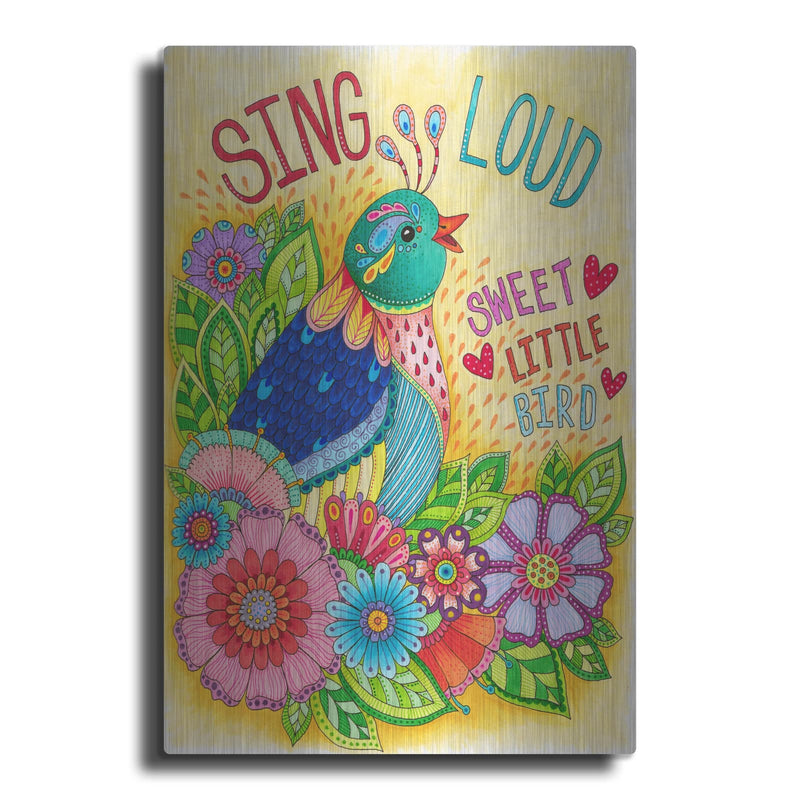 'Sing Loud Little Bird' by Hello Angel – Metal Wall Art