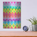 'Watercolor Rainbow Rows' by Hello Angel – Metal Wall Art, 12x16 room view