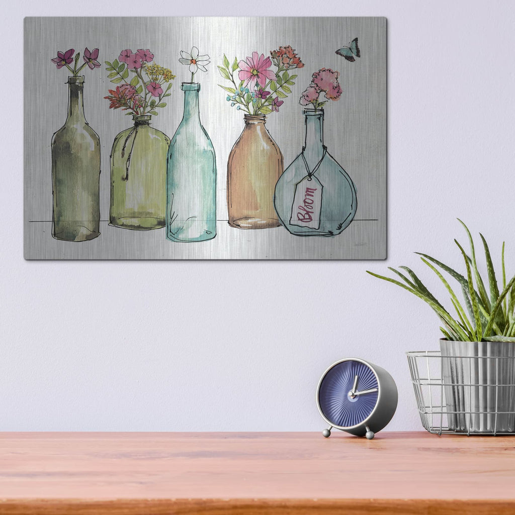 'Simply Petals IV' by Anne Tavoletti – Metal Wall Art, 16x12 room view