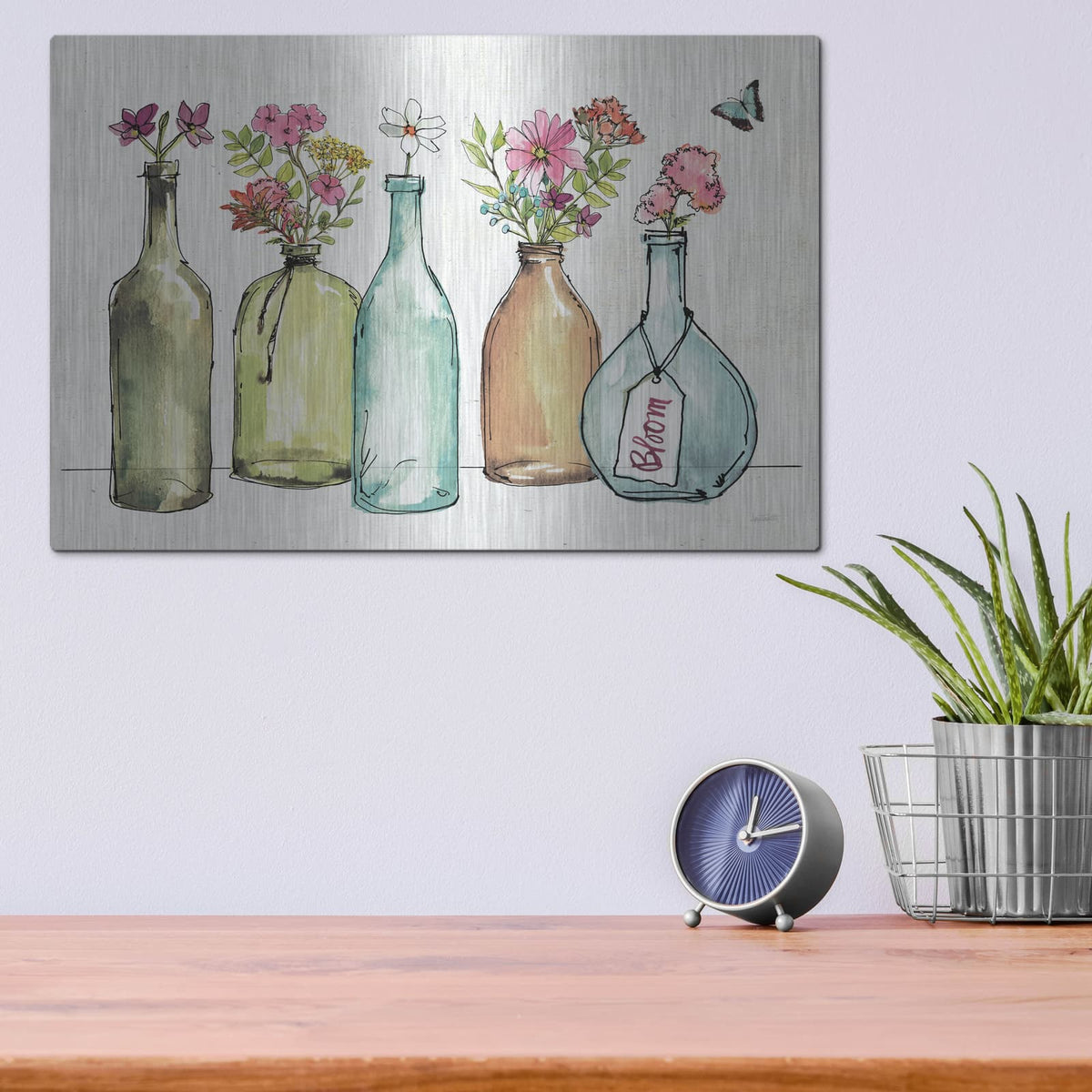 'Simply Petals IV' by Anne Tavoletti – Metal Wall Art, 16x12 room view