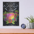 'Rise & Grind' by Hello Angel – Metal Wall Art, 12x16 room view