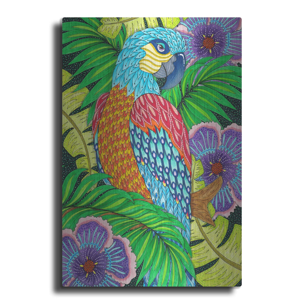 'Jungle Parrot' by Hello Angel – Metal Wall Art