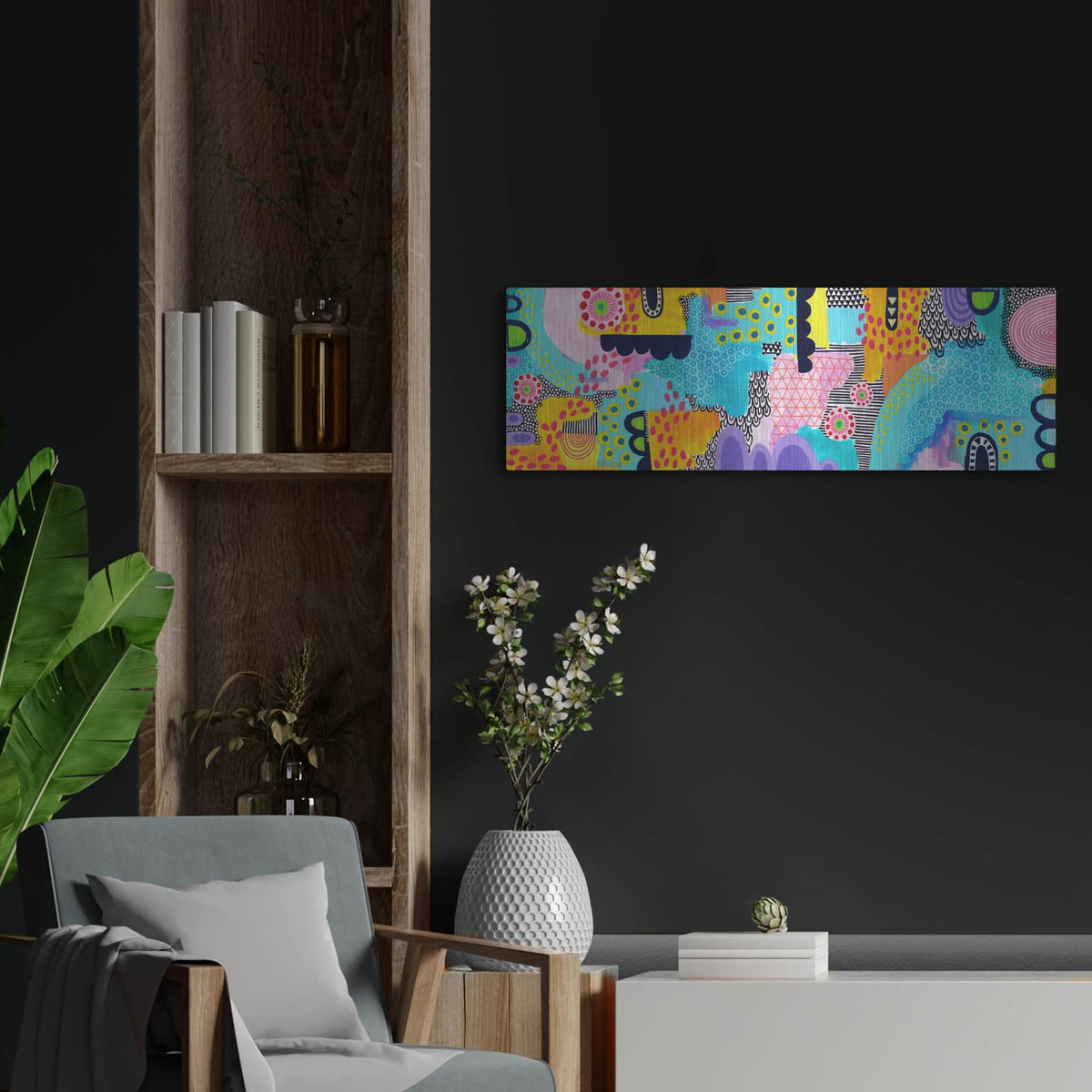 'Beachfeet' by Hello Angel – Metal Wall Art, 36x12 room view