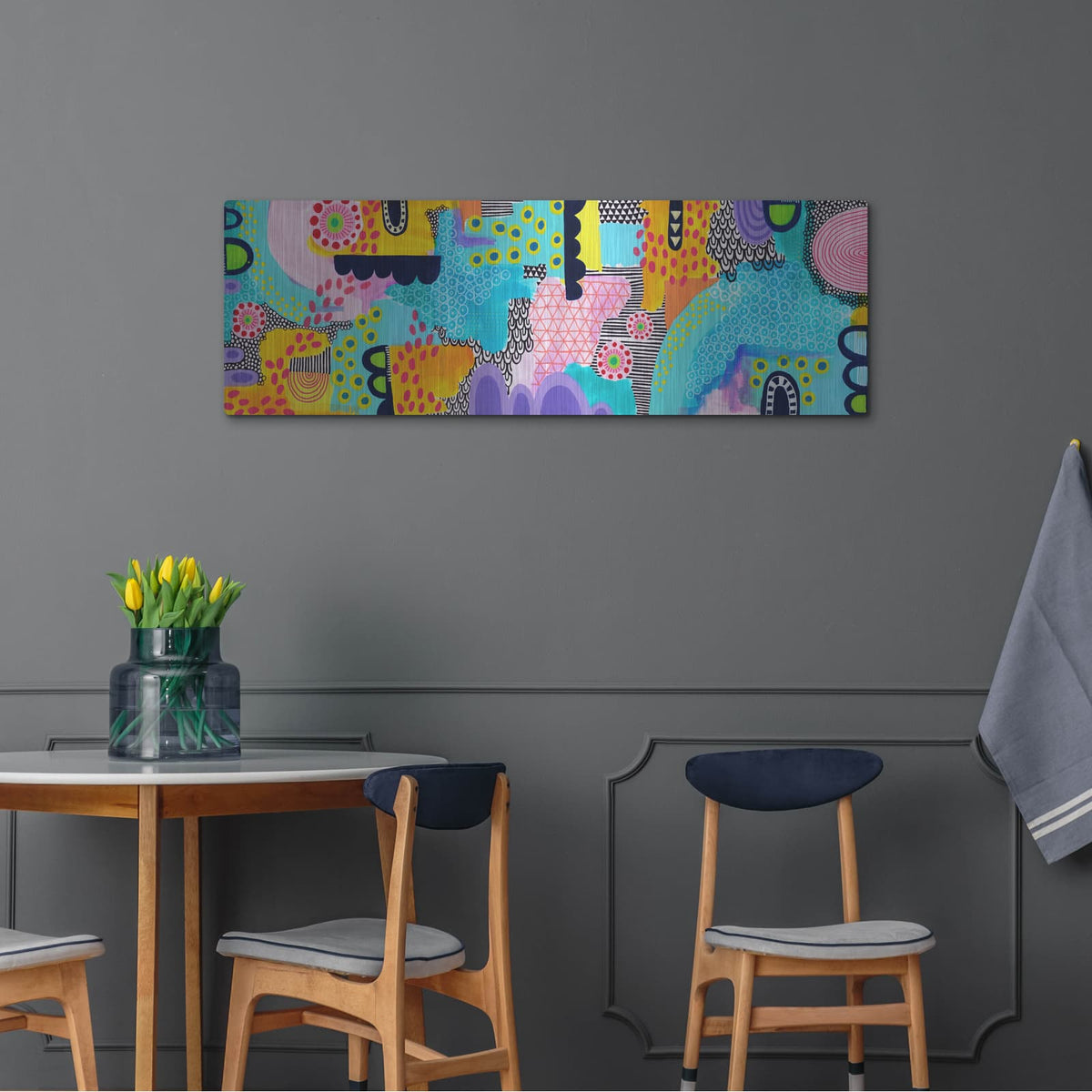 'Beachfeet' by Hello Angel – Metal Wall Art, 48x16 room view
