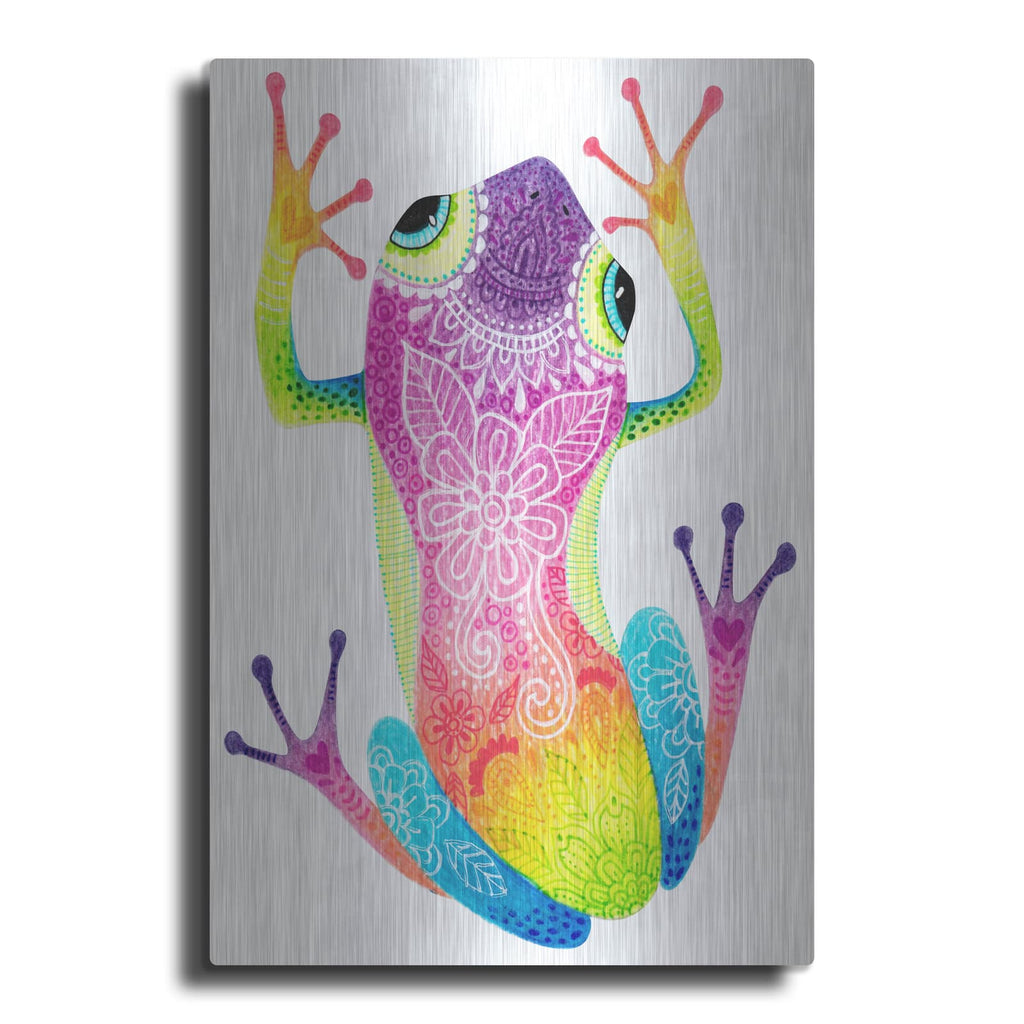 'Rainbow Frog' by Hello Angel – Metal Wall Art