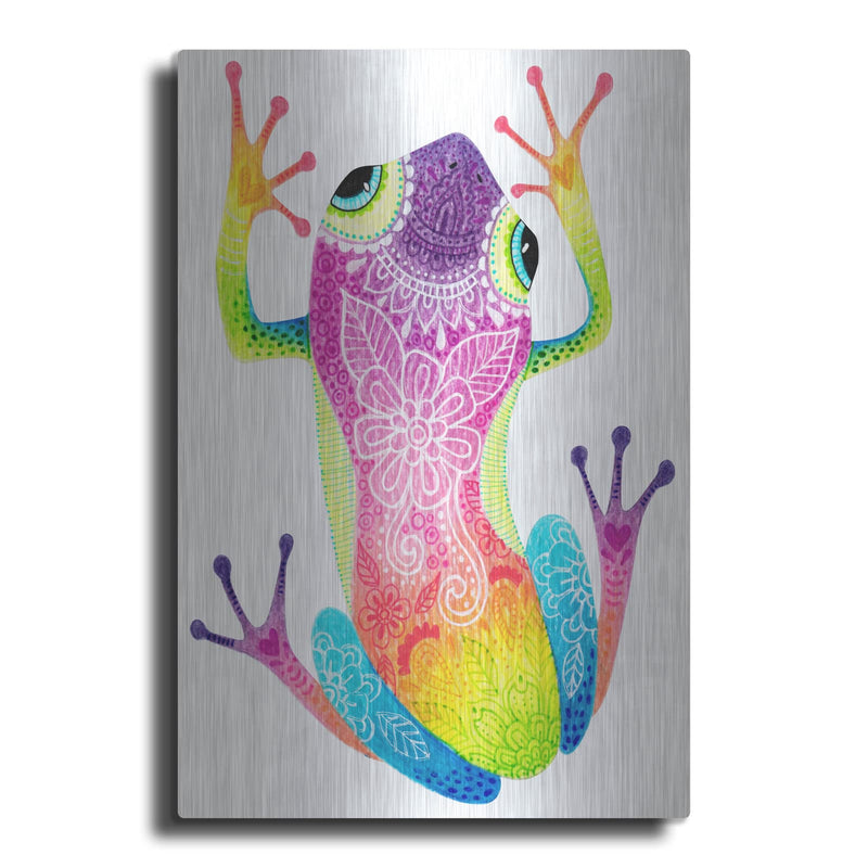 'Rainbow Frog' by Hello Angel – Metal Wall Art
