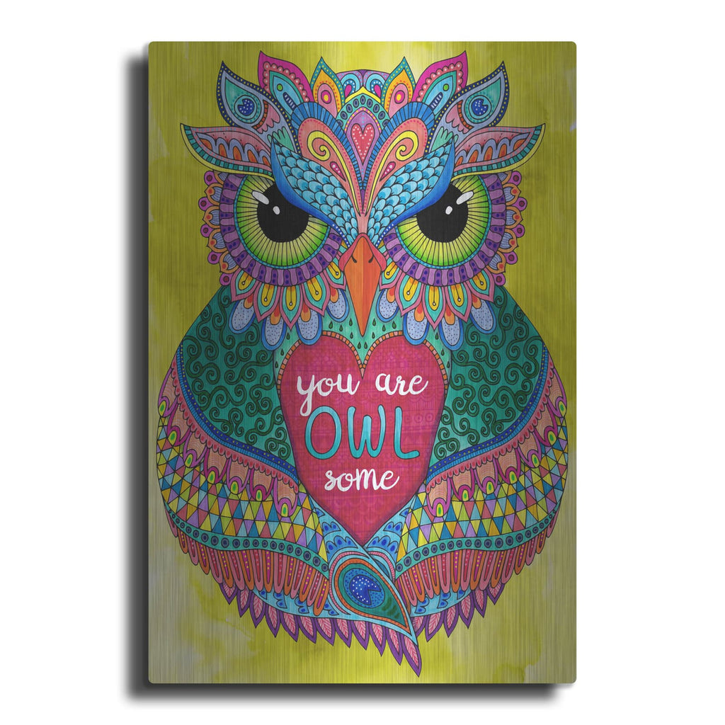 'You Are Owlsome' by Hello Angel – Metal Wall Art