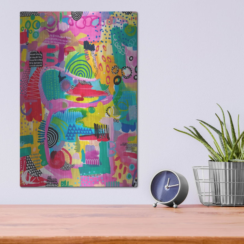 'Bubblegum Crush' by Hello Angel – Metal Wall Art, 12x16 room view