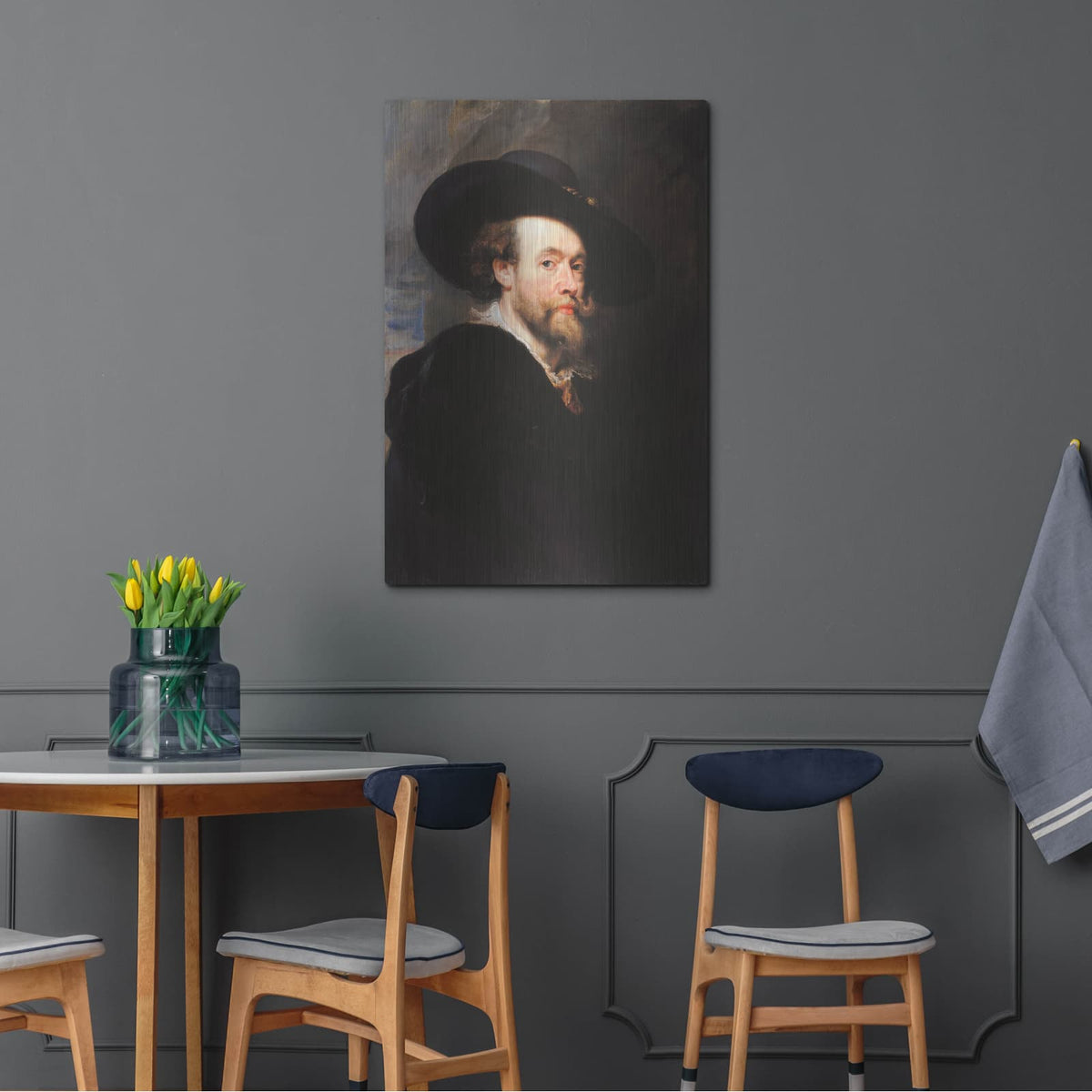 'Self Portrait' by Peter Paul Rubens – Metal Wall Art, 24x36 room view