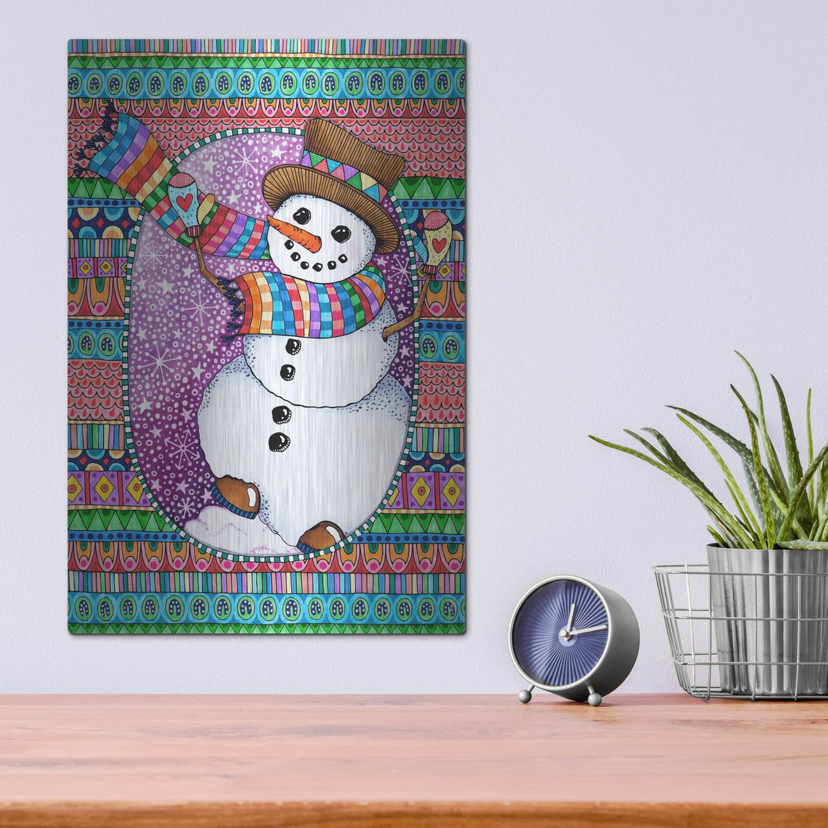 'Happy Snow Day' by Hello Angel – Metal Wall Art, 12x16 room view