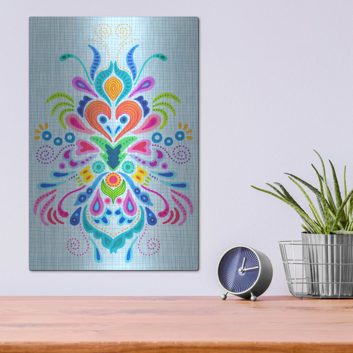 'Kurbit Blues' by Hello Angel – Metal Wall Art, 12x16 room view