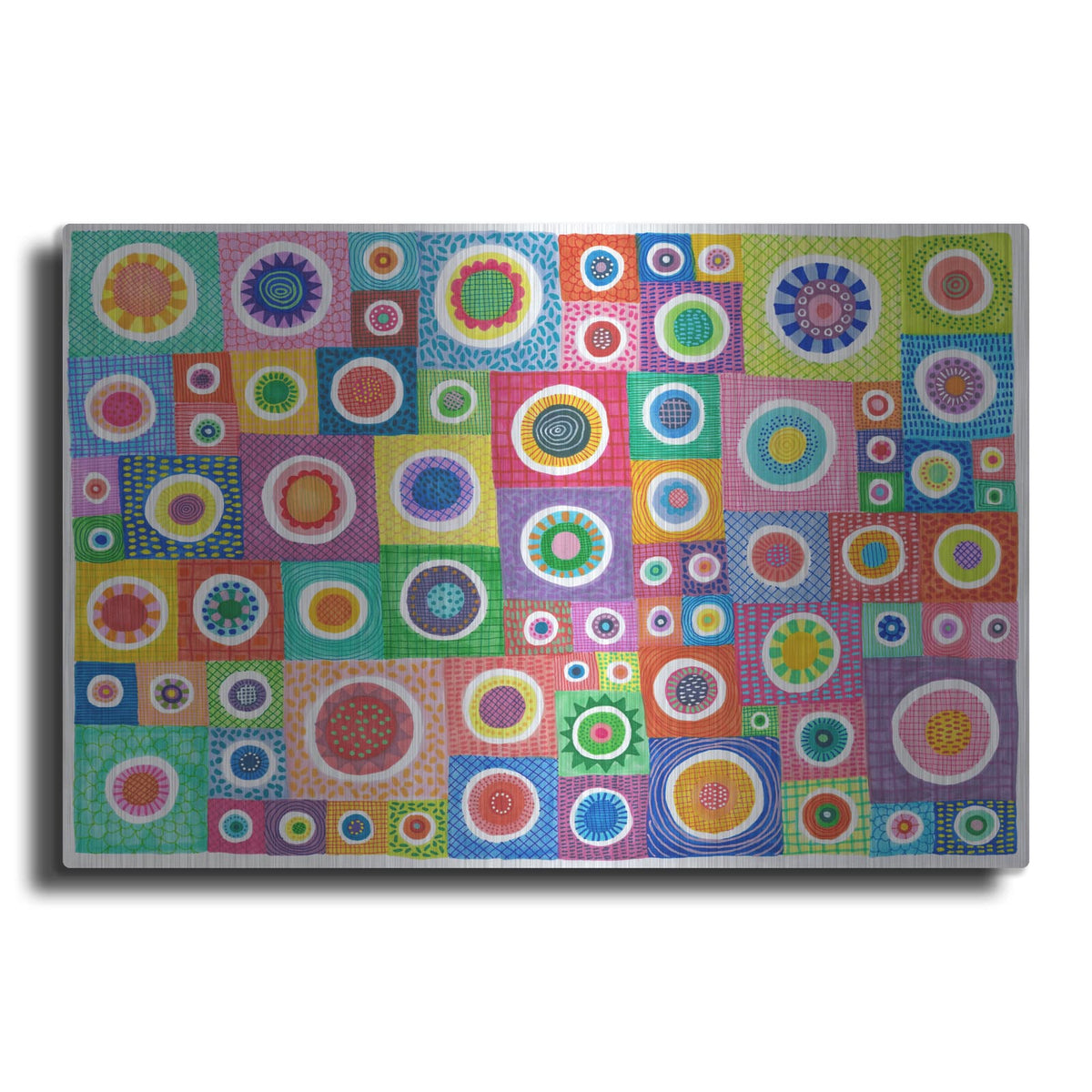 'Patchwork Circles' by Hello Angel – Metal Wall Art