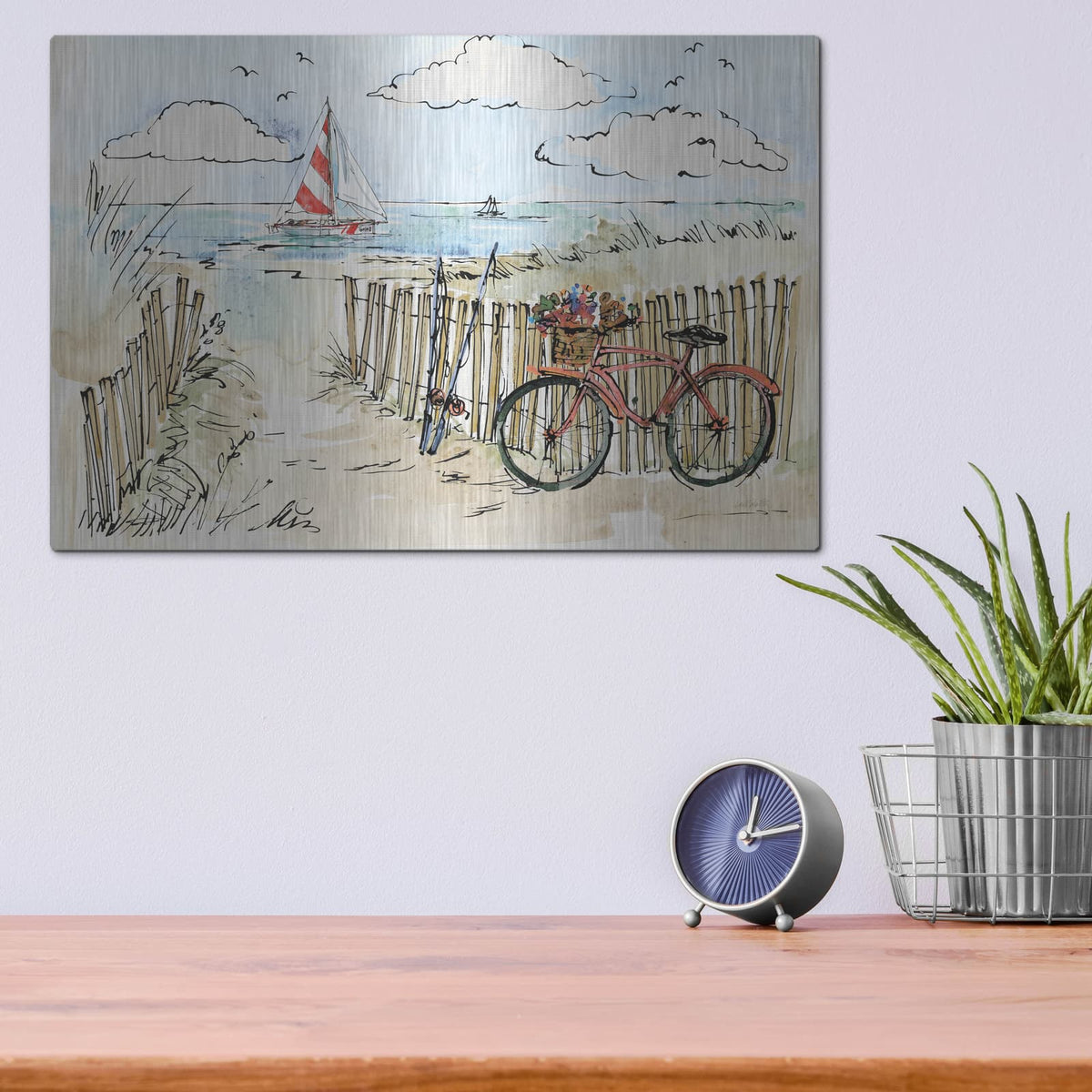 'Coastal Catch VI' by Anne Tavoletti – Metal Wall Art, 16x12 room view