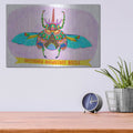 'Patterned Rhino Beetle Mounted' by Hello Angel – Metal Wall Art, 16x12 room view