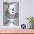 'Happy Whale' by Hello Angel – Metal Wall Art, 12x16 room view