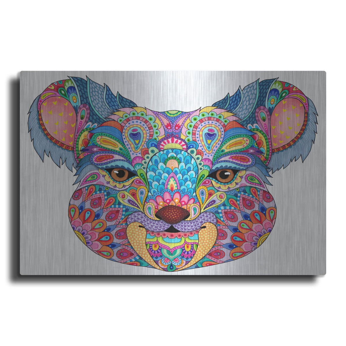 'Koala Smiles' by Hello Angel – Metal Wall Art