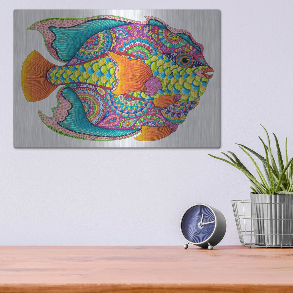 'Tropical Wonderfish' by Hello Angel – Metal Wall Art, 16x12 room view