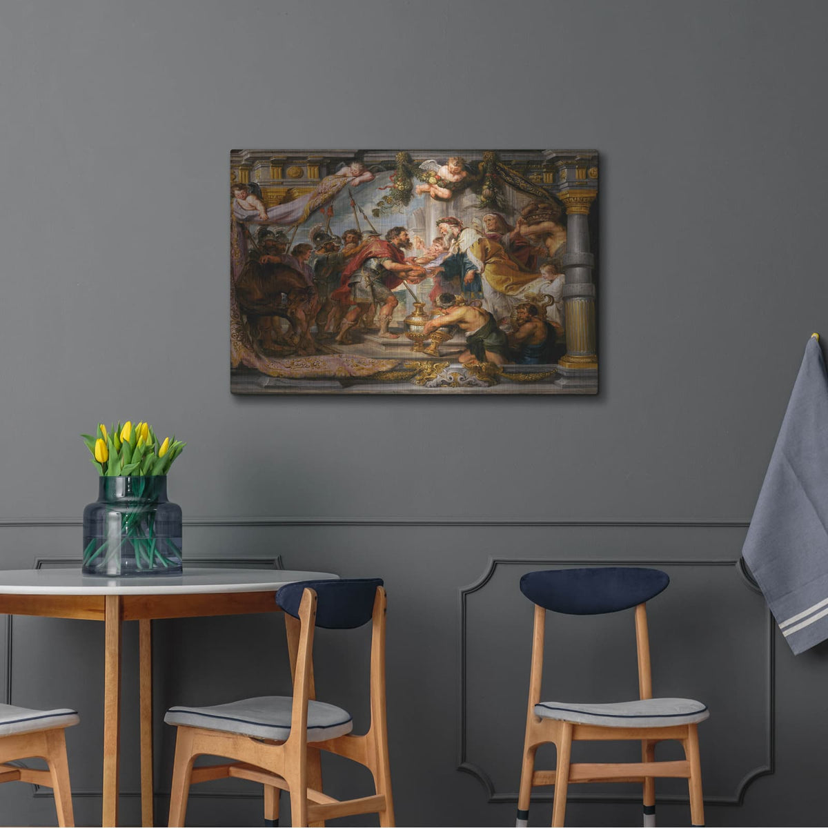 'The Meeting of David and Abigail' by Peter Paul Rubens – Metal Wall Art, 36x24 room view